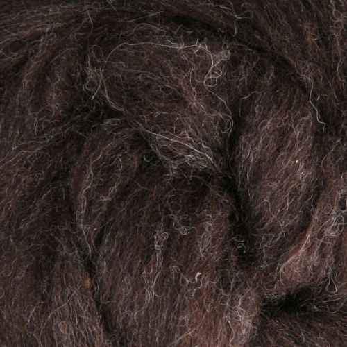 Wool Sliver - Dark brown - natural C