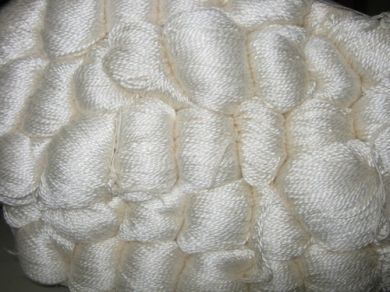 Silk Yarn 8/2 - White  520gm hank 